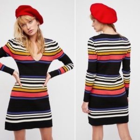 Free People Dresses & Skirts - NWT FREE PEOPLE Ribbed “Color me Happy” dress (S)